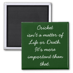 Funny Cricket Quote Magnet for diehard Cricket Fan