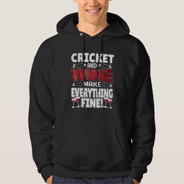 Funny CRICKET Wine Gif Cute Sports Tee (Front)