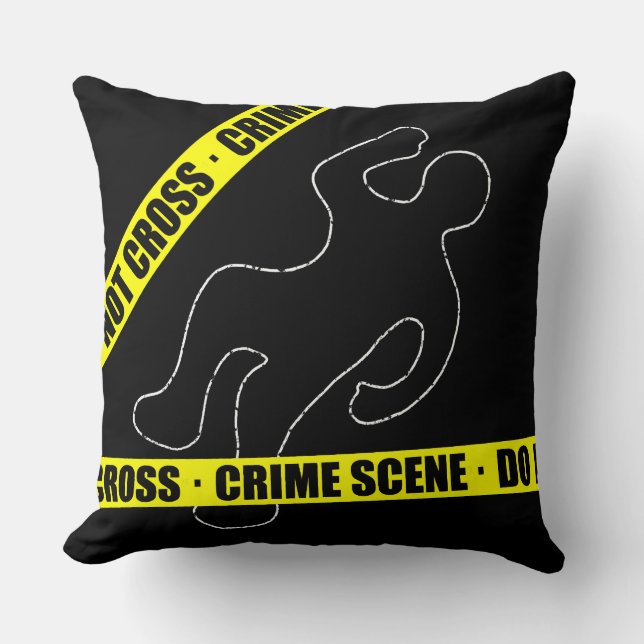 Funny Crime Scene Cushion (Front)