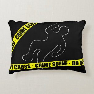Funny Crime Scene Decorative Cushion