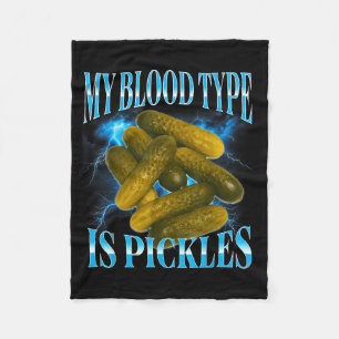Funny cringe pickles pickle lover fleece blanket