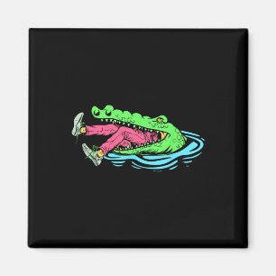 Funny Croc Hunter Hunting Season Crocodile Hunting Magnet