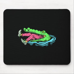 Funny Croc Hunter Hunting Season Crocodile Hunting Mouse Mat