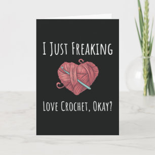 Funny Crochet Card For Men Crocheter Craft Knitter