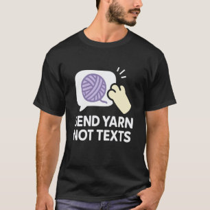 Funny Crochet Cat Mum Yarn Lover Pun Humour Handma T-Shirt