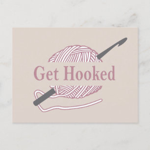 funny crochet quote crocheter saying holiday postcard