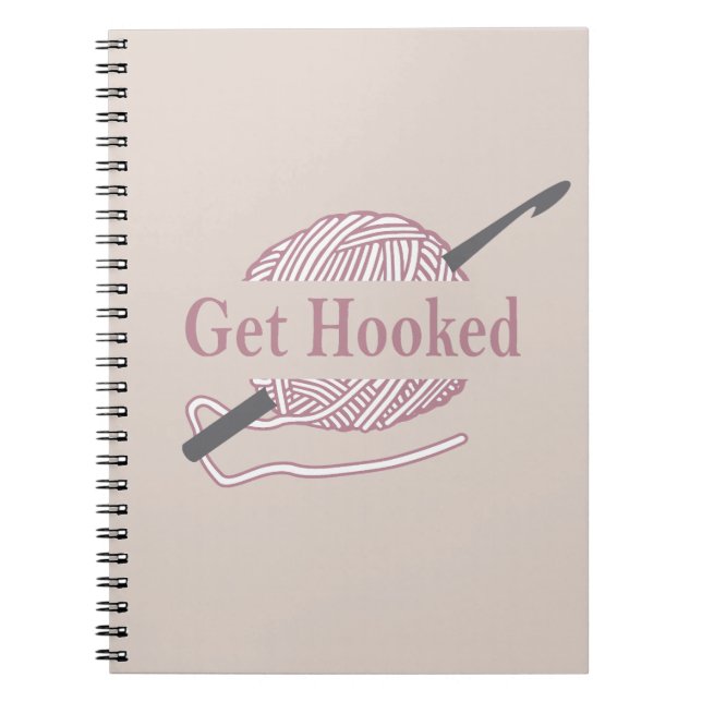 funny crochet quote crocheter saying notebook (Front)