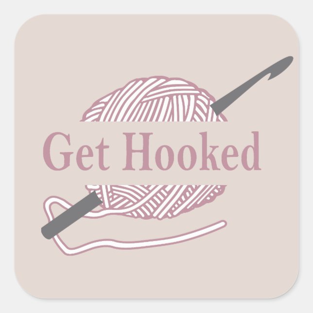 funny crochet quote crocheter saying square sticker (Front)