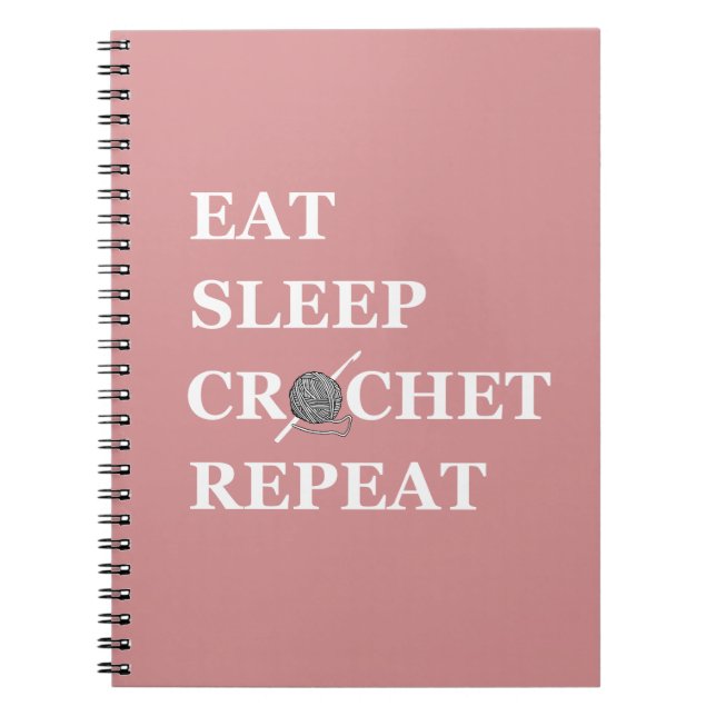 Funny crochet quote knitting saying gift notebook (Front)