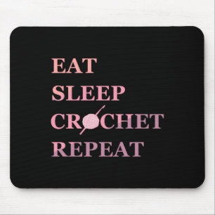 Funny Crochet Quote  Mouse Mat