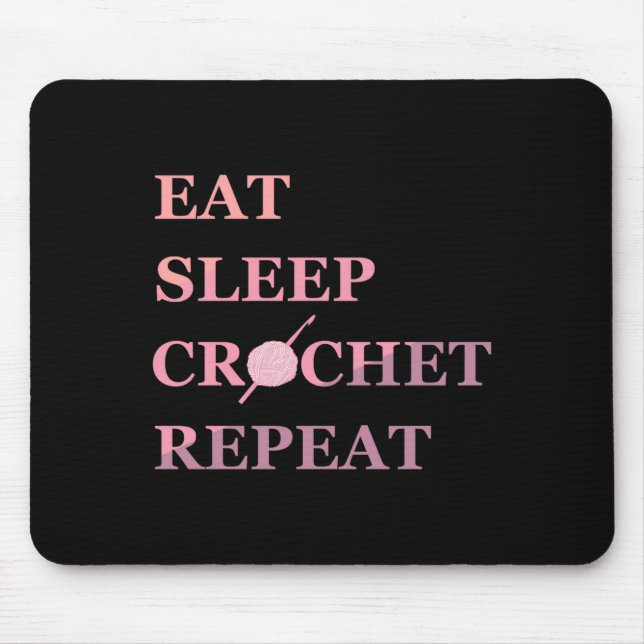 Funny Crochet Quote  Mouse Mat (Front)