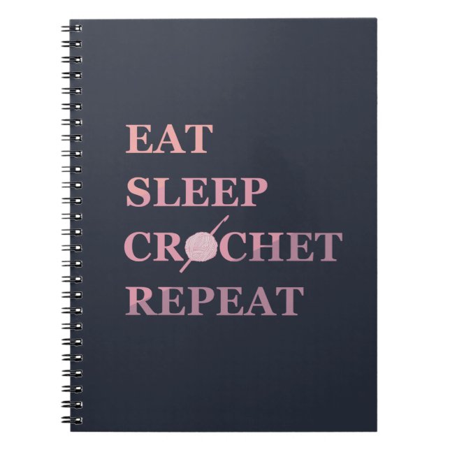 Funny crochet quote notebook (Front)
