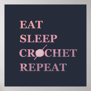 Funny crochet quote poster