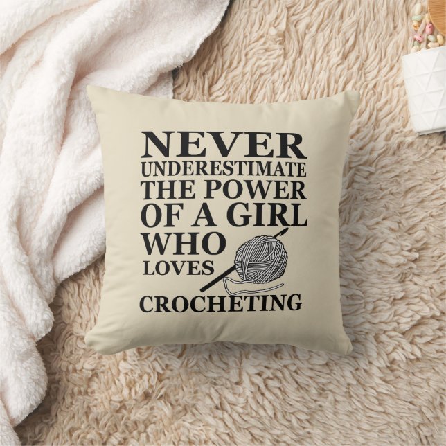 Funny crochet quotes crocheters gift cushion (Blanket)