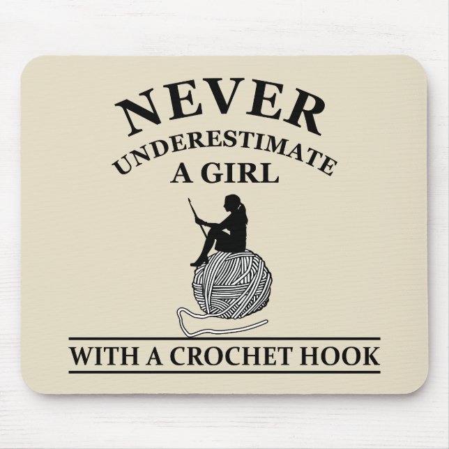 funny crochet quotes mouse mat (Front)