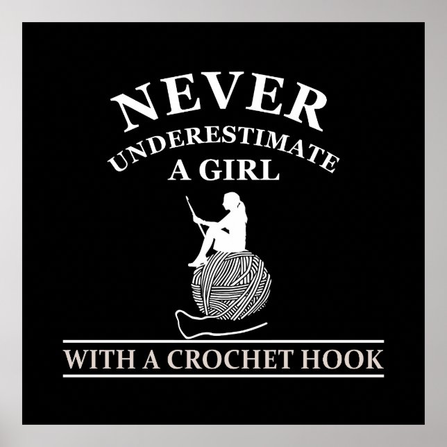 funny crochet quotes poster (Front)