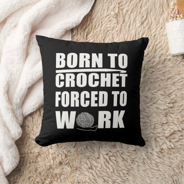 funny crocheters quote crochet gift cushion (Blanket)