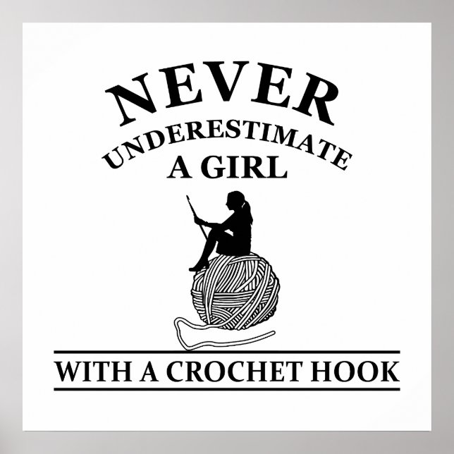 funny crocheting quote poster (Front)