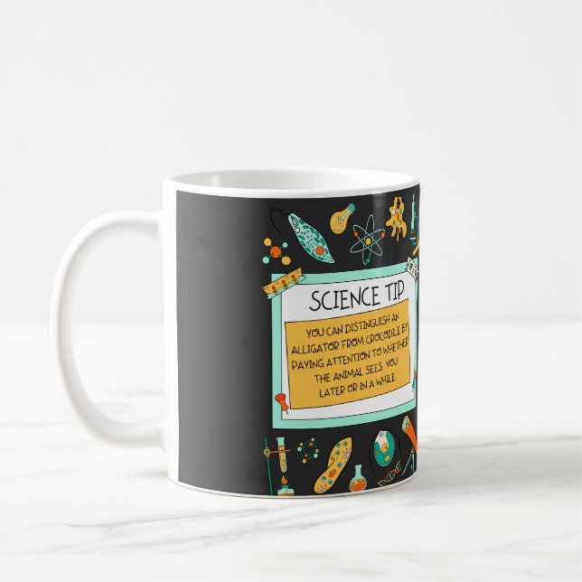 Funny Crocodile Alligator Science Coffee Mug (Left)