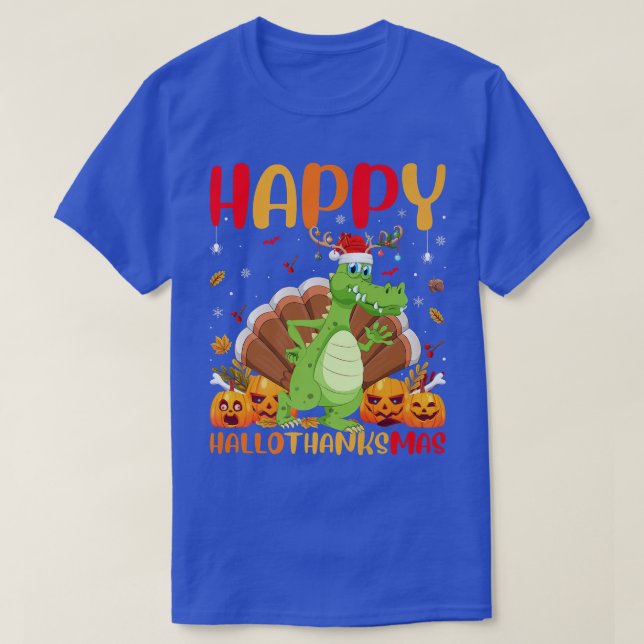 Funny Crocodile Animal Lover Happy Crocodile Hello T-Shirt (Design Front)