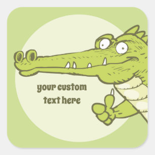 Crocodile Cartoon Stickers Labels Zazzle Uk