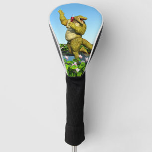 Funny Crocodile Champagne Pool Party Art Golf Head Cover