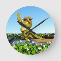 Funny Crocodile Champagne Pool Party Art