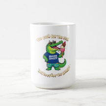 Funny Crocodile Eating Ice Cream Summer Cartoon