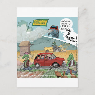 Funny Crocodile Farm Postcard