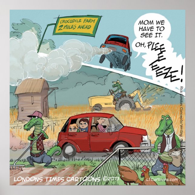 Funny Crocodile Farm Poster (Front)