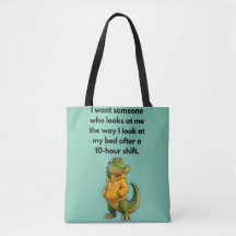 Funny Crocodile in Hoodie Mint Green Tote Bag