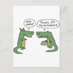 Funny Crocodile Postcard