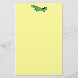 Funny crocodile stationery