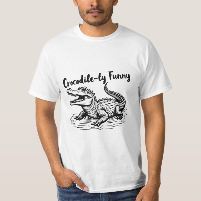 Funny Crocodile Tee – Unique crocodile Designs  (Front)