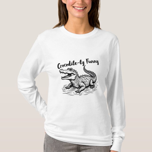 Funny Crocodile Tee – Unique crocodile Designs  (Front)