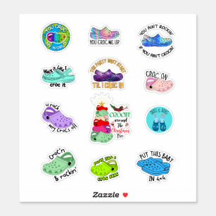 Funny crocs quotes stickerspack 