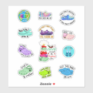 Funny crocs quotes stickerspack 