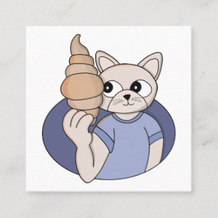 Funny Croissant Cat Calling Card