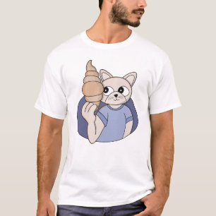 Funny Croissant Cat T-Shirt