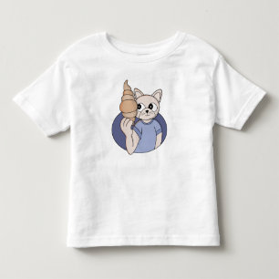 Funny Croissant Cat Toddler T-Shirt