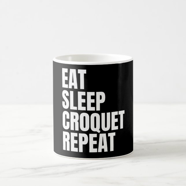 funny croquet coffee mug (Center)