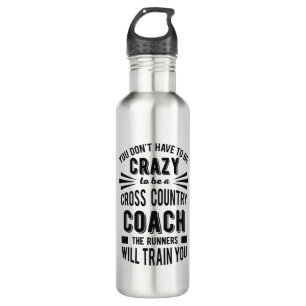 Funny Cross Country Coach Crazy 710 Ml Water Bottle