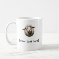 Funny Cross-Eyed Sheep Mug with Custom Text – Cute