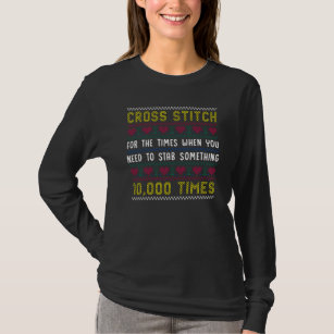 Funny Cross Stitch Humour Crafty Needlepoint Mum T-Shirt
