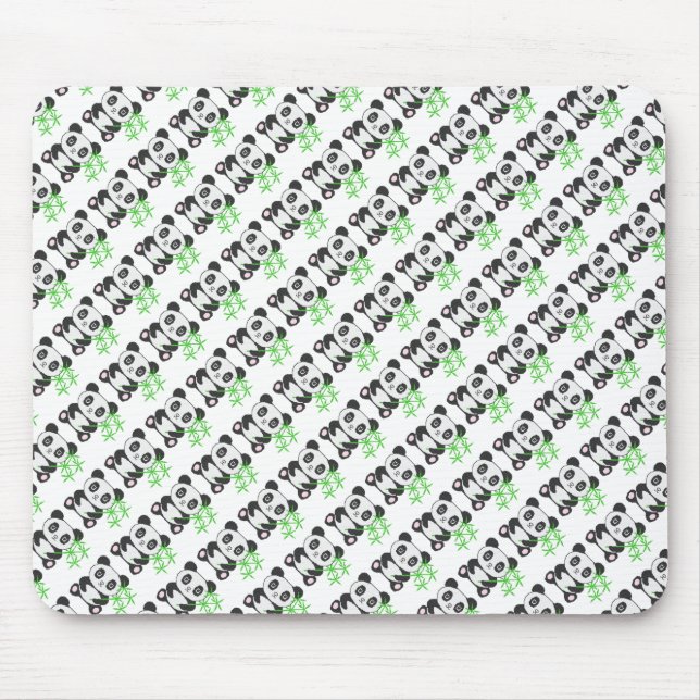 Funny cross-stitch panda mouse mat (Front)