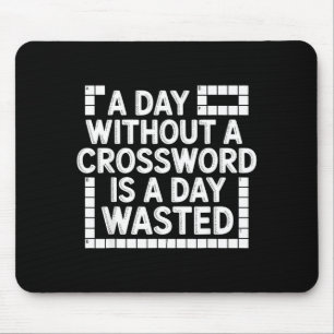 Funny Crossword Puzzle Word Game Nerd  Mouse Mat