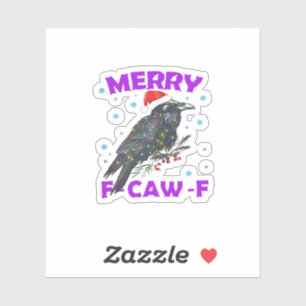 Funny Crow Christmas Classic Vintage Style