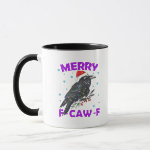 Funny Crow Christmas Classic Vintage Style Mug