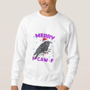 Funny Crow Christmas Classic Vintage Style Sweatshirt