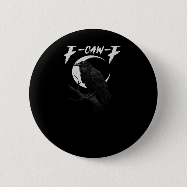 Funny Crow Essential Retro Classic 6 Cm Round Badge (Front)